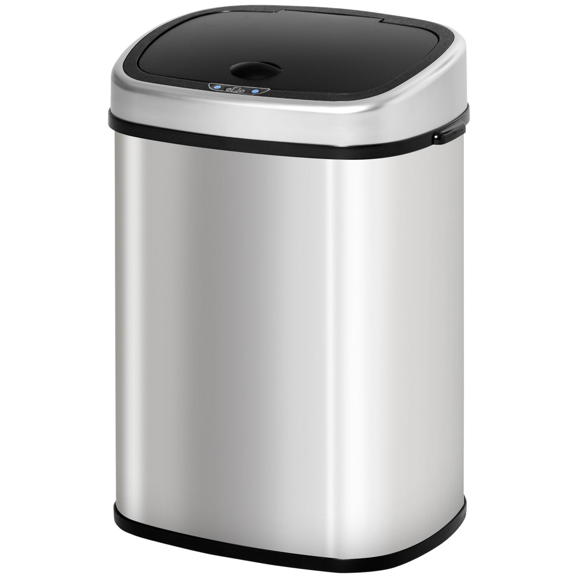 AUTOMATIK Mülleimer Abfalleimer mit Infrarotsensor Küche Silber 58L / 48L - Silberfarben, Metall (28.9/68/40.9cm) - HOMCOM