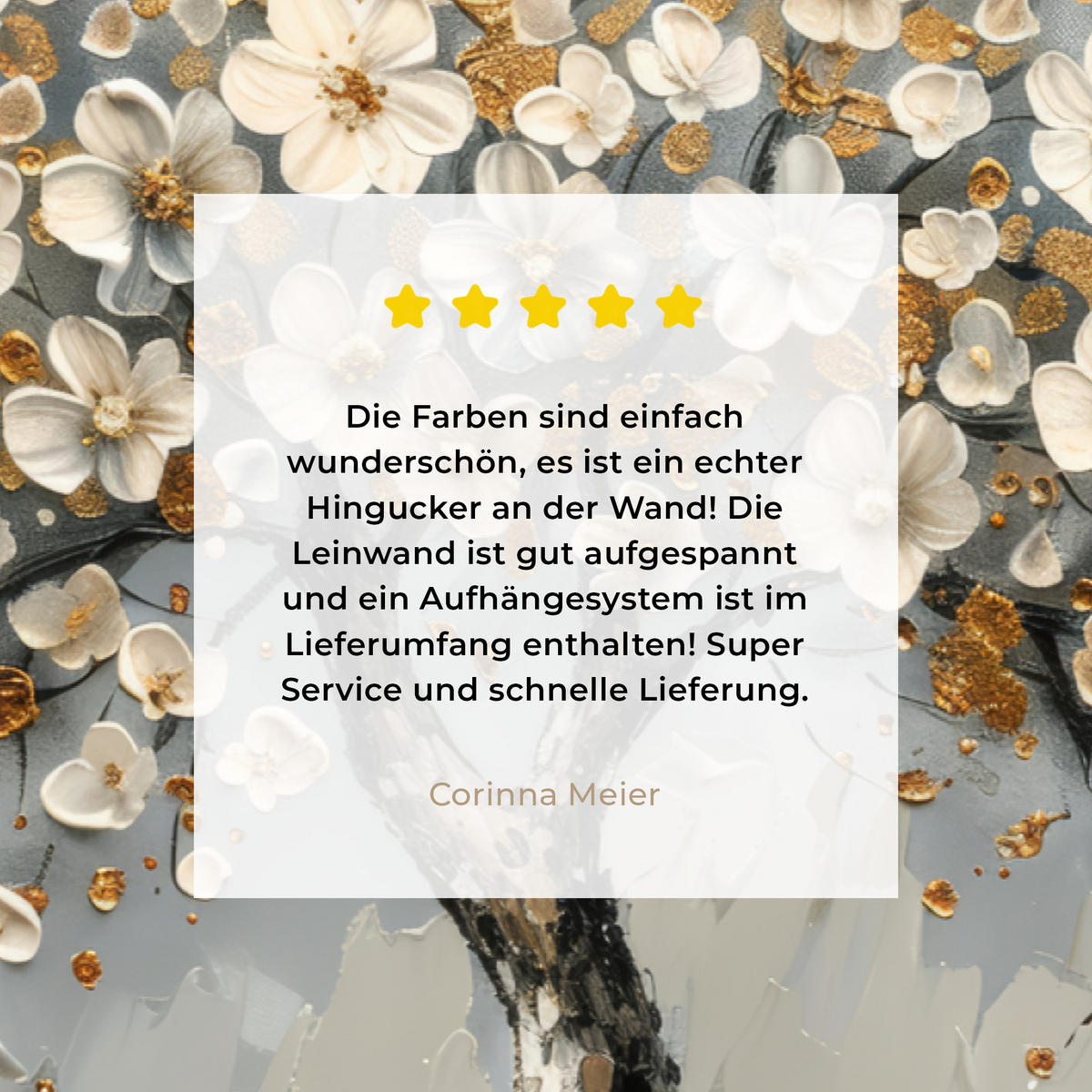 LEINWANDBILD Baum - Blumen - Weiß - Natur - Kunst 30x20 cm - Weiß, Textil (30/20cm) - MuchoWow