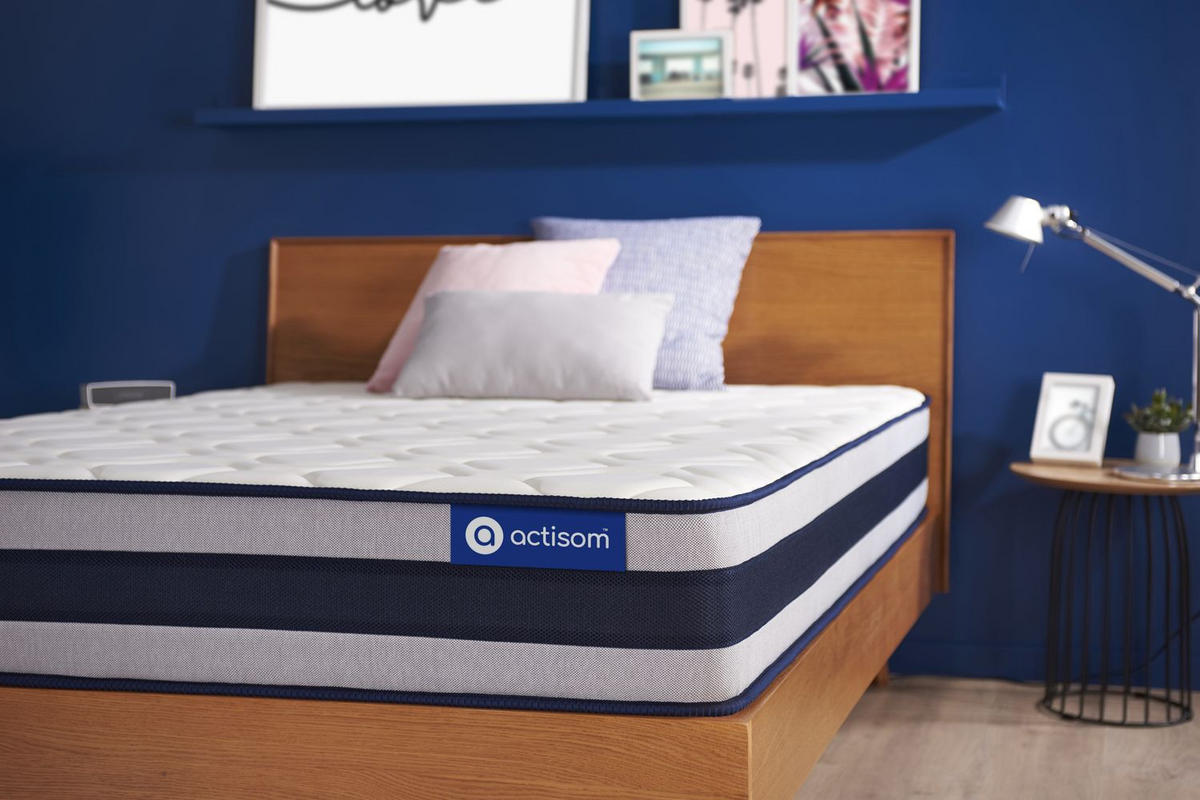MATRATZE Actiflex ergo Taschenfederkern und Memory-Schaum 90 x 190 cm h4 - Weiß, Textil (90/190cm) - ACTISOM