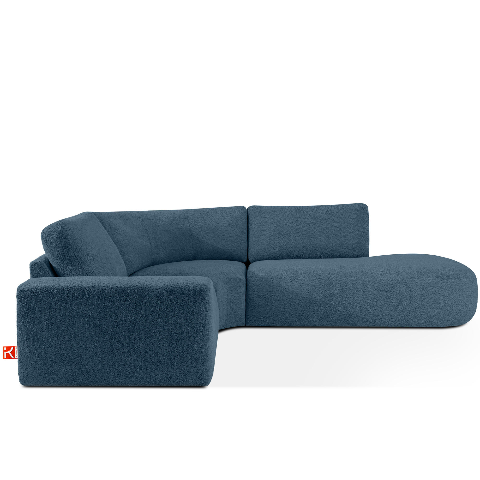 ECKSOFA RECHTS ZUCCO, Dunkelblau - Dunkelblau, Holz/Holzwerkstoff (224/293cm) - KONSIMO®