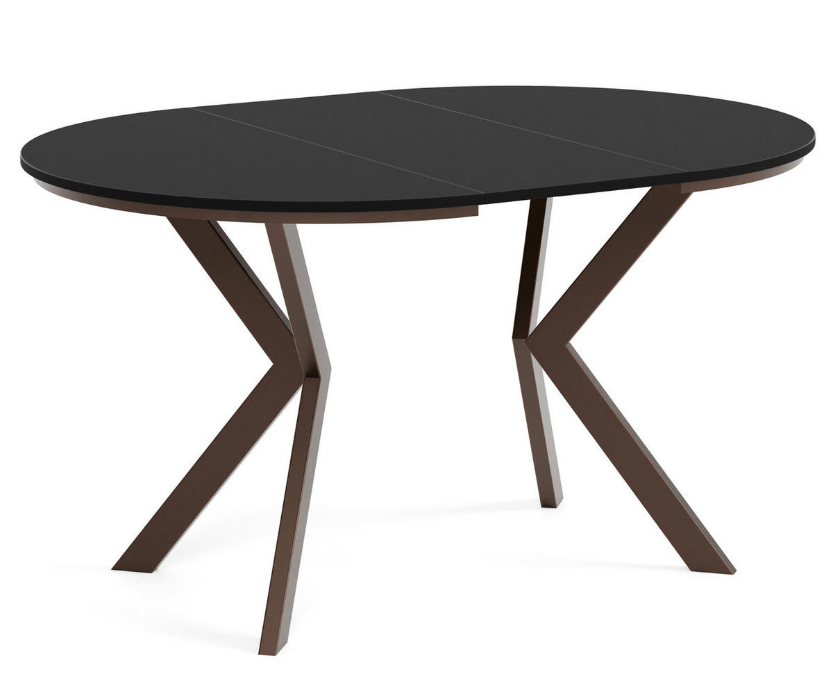 TISCH Schwarz EWA Ausziehbar - Schwarz/Braun, Holzwerkstoff (90/90/76cm) - Sepro Meble