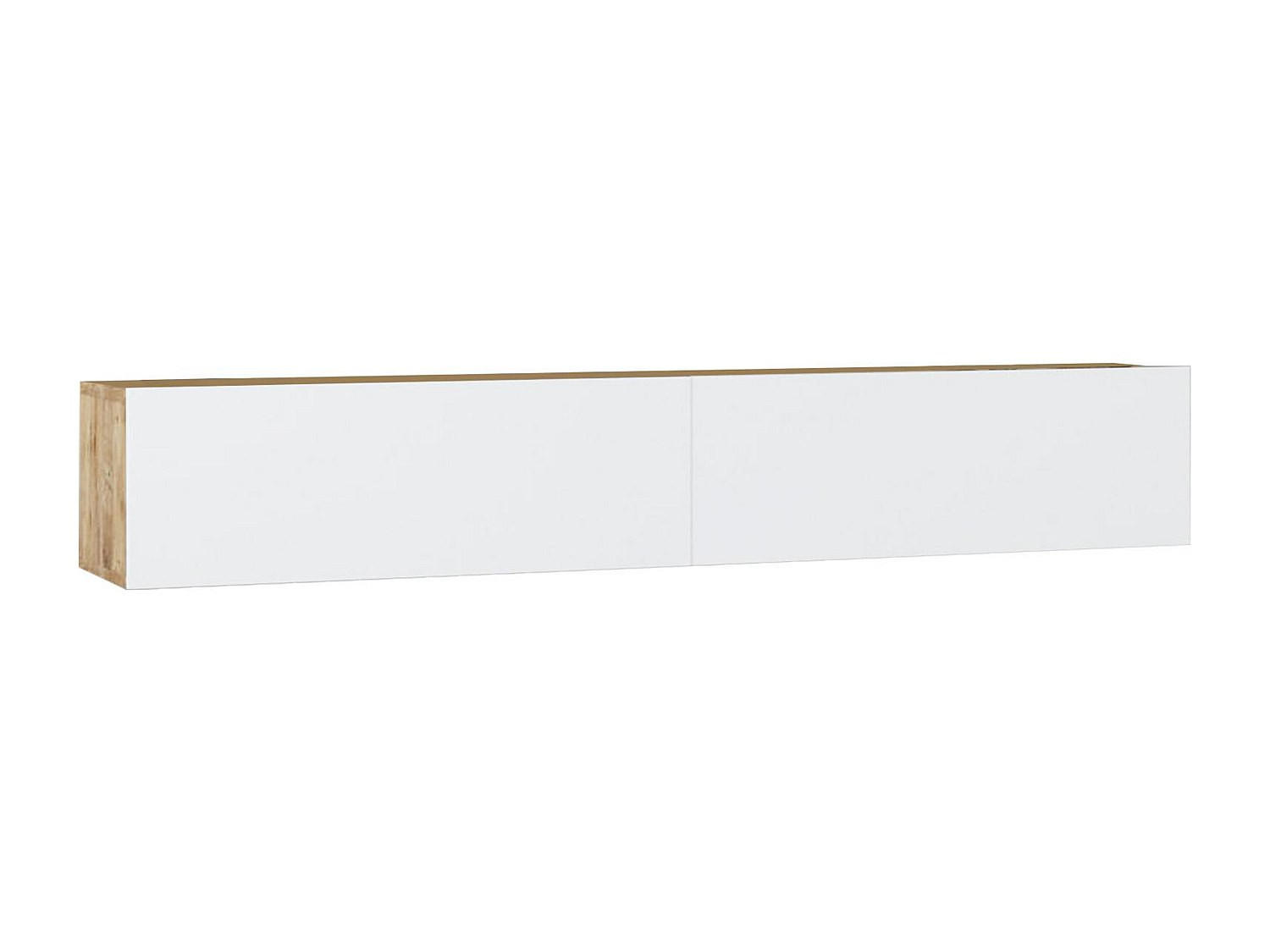 TV-HÄNGESCHRANK - 180 cm x 31.6 cm - holz - naturfarben hell, weiß Aubepina - Naturfarben/Weiß, Holz (180/29.6/31.6cm) - Vente-Unique