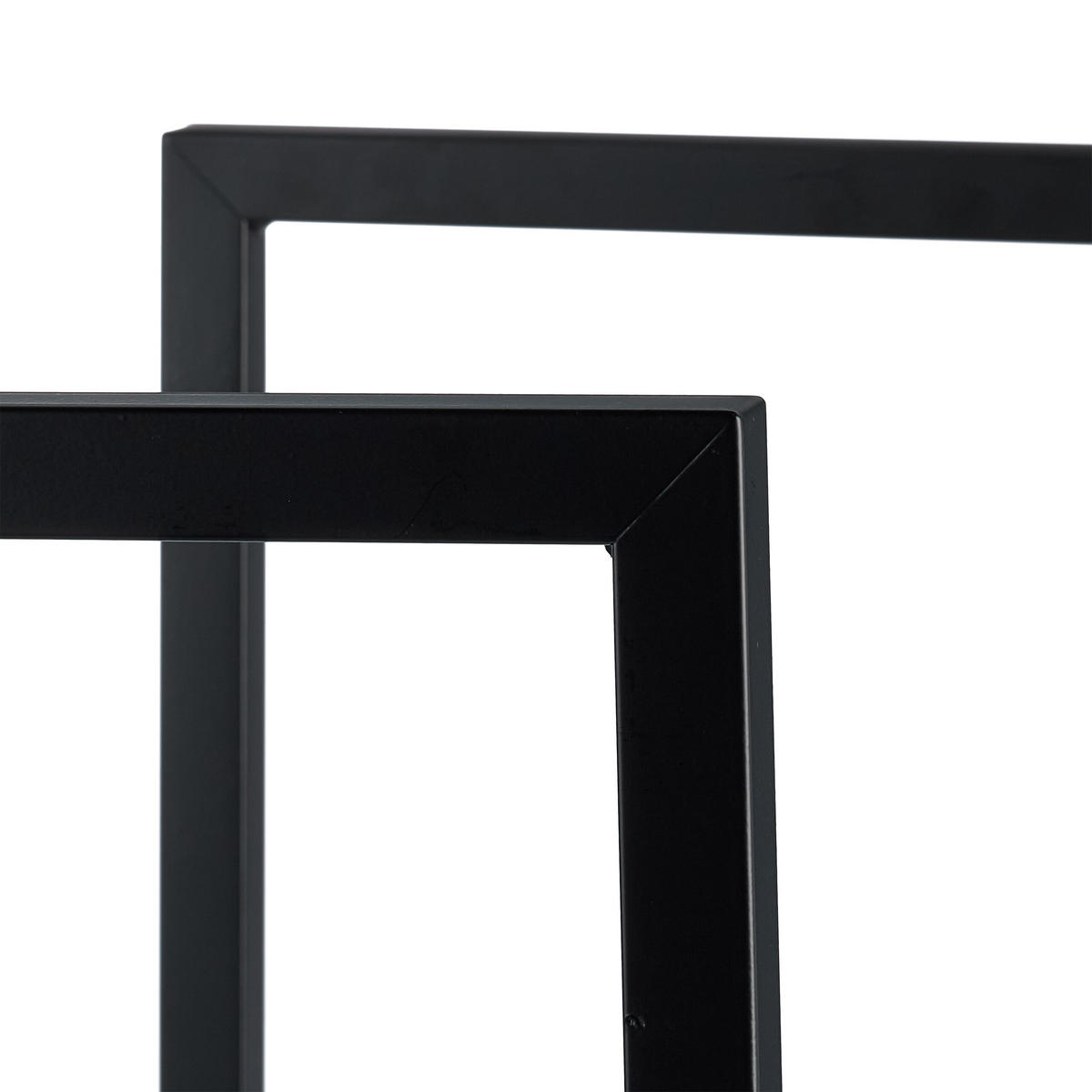 KAMINHOLZREGAL - Schwarz, Metall (65/62.5/30.5cm) - Relaxdays