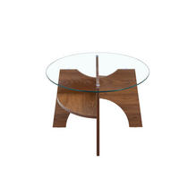 COUCHTISCH 104,9/60/45 cm transparent nussbaumfarben aus Holzwerkstoff und Sicherheitsglas mit Ablage - Nussbaumfarben, Holzwerkstoff (104.9/60/45cm) - OKWISH