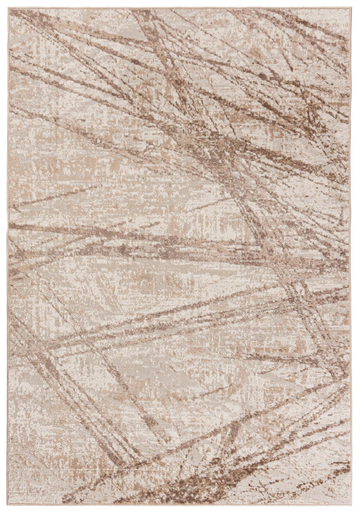 TEPPICH Beige Modern Abstrakt - Kurzflor Rechteckig Stilvoller - Creme - 240 x 330 cm - Beige, Textil (240/330cm) - Mazovia