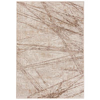 TEPPICH Beige Modern Abstrakt - Kurzflor Rechteckig Stilvoller - Creme - 80 x 150 cm - Beige, Textil (80/150cm) - Mazovia