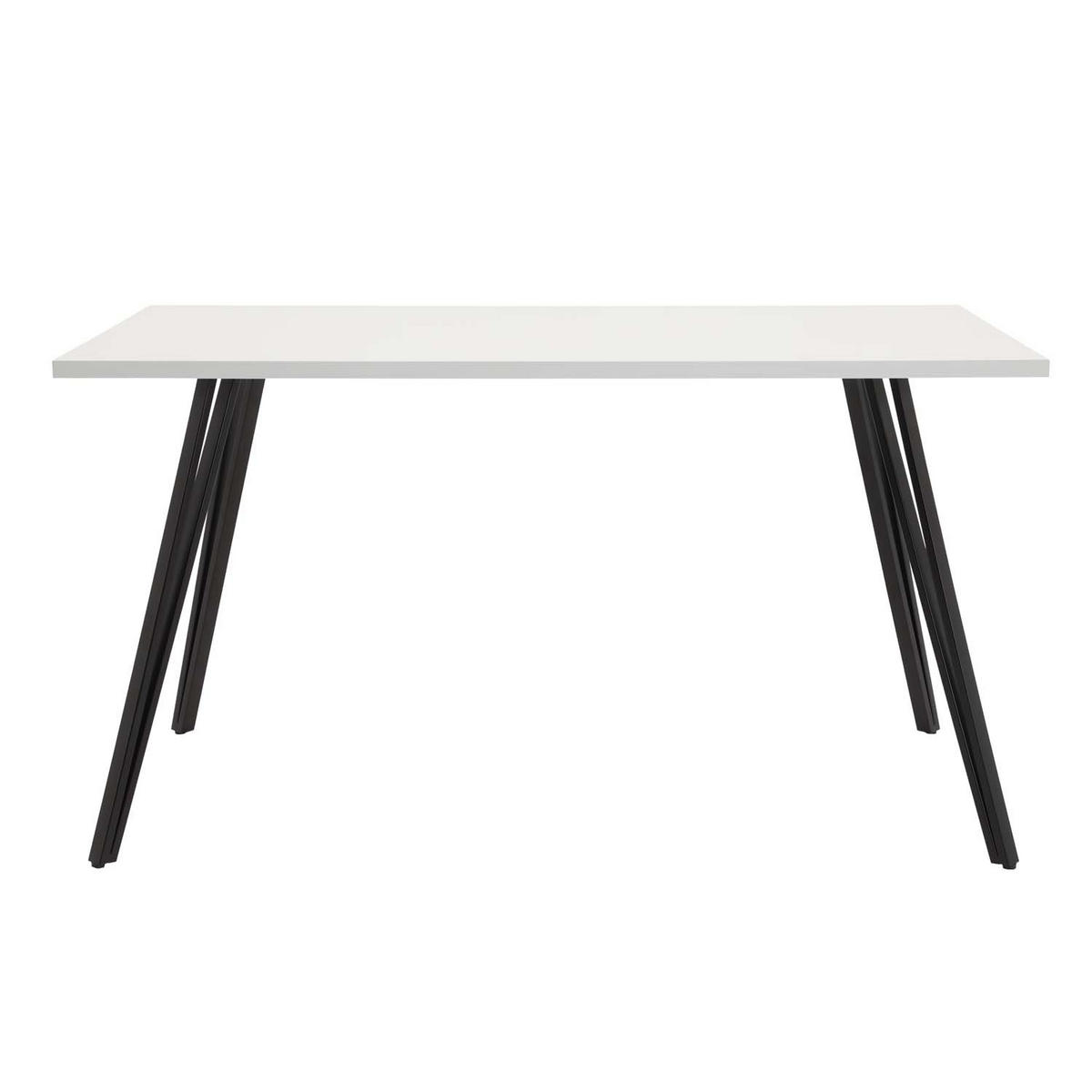 ESSGRUPPE Tiara, 5 tlg. - Tisch Weiß, 4 Stühle Anthrazit - Weiß Hochglanz/Anthrazit, Holzwerkstoff/Textil (140/76/80cm) - Möbel Stellbrink