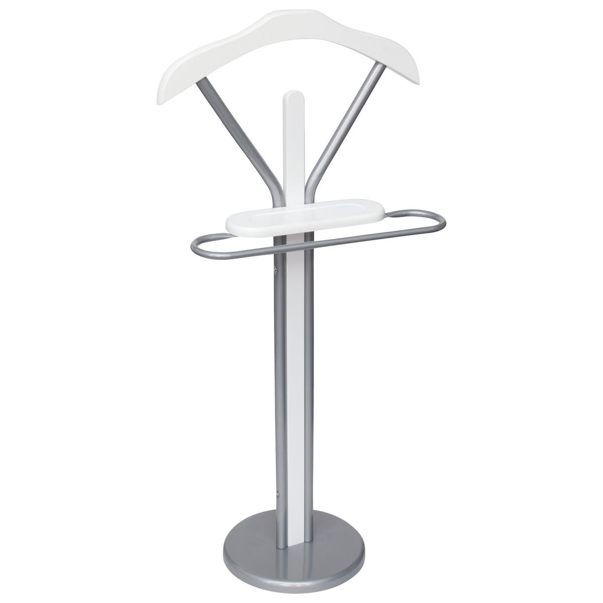 KLEIDERBUTLER, weiß - Hellgrau, Metall (50/108/28cm) - bremermann