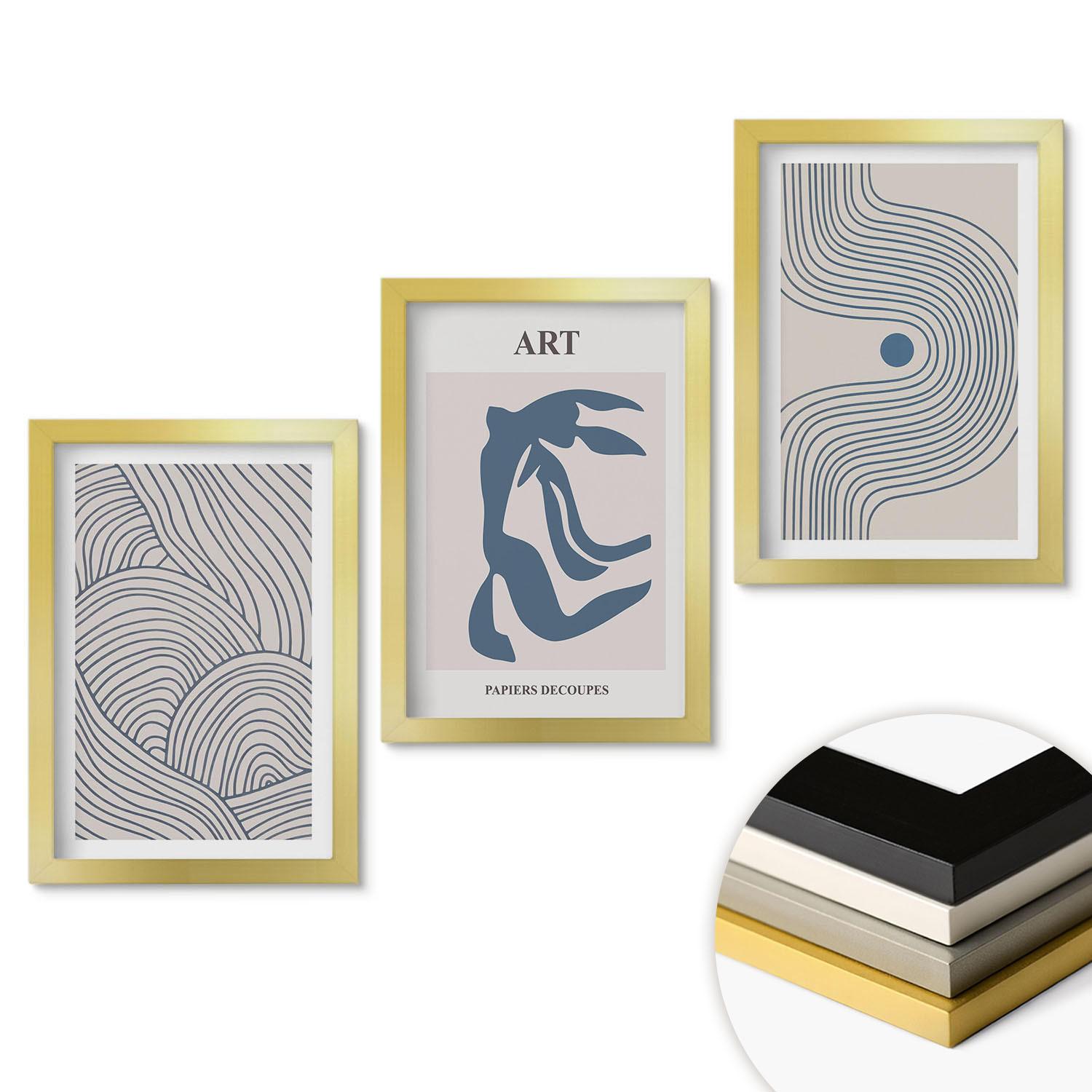 ArtPrintCave Wandbilder Gold 20x30 cm