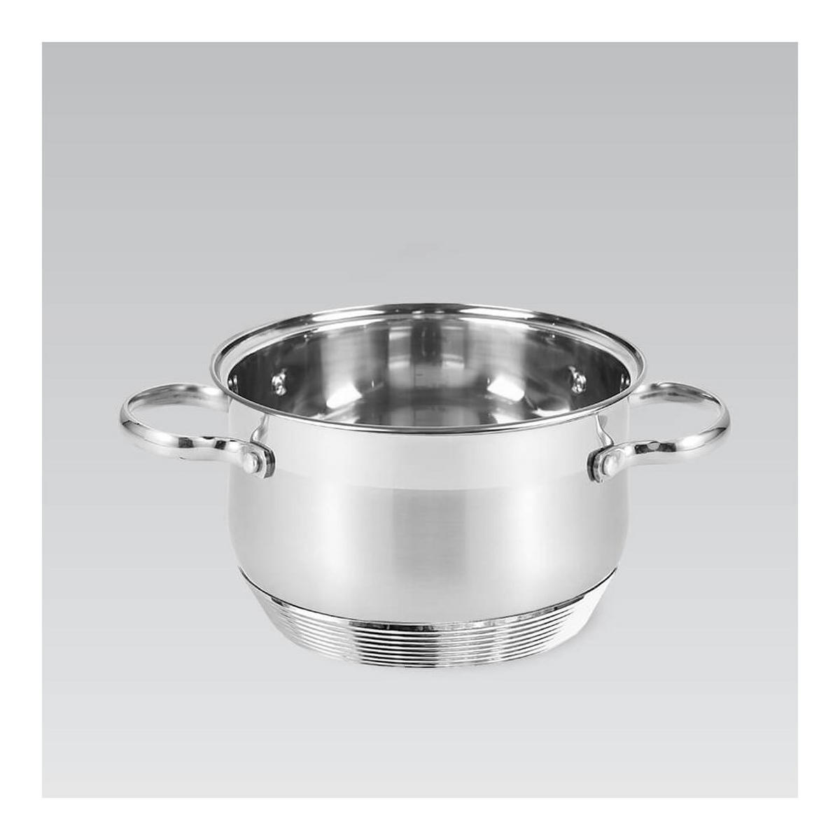 TOPF Silber 36/26/15.5 cm MR351226 - Silberfarben, Metall (26cm) - Maestro 