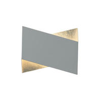 WANDLEUCHTE Mykos, Weiß/Silber, 23cm - Silberfarben, Metall (9/16.5/23cm) - KOSILUM