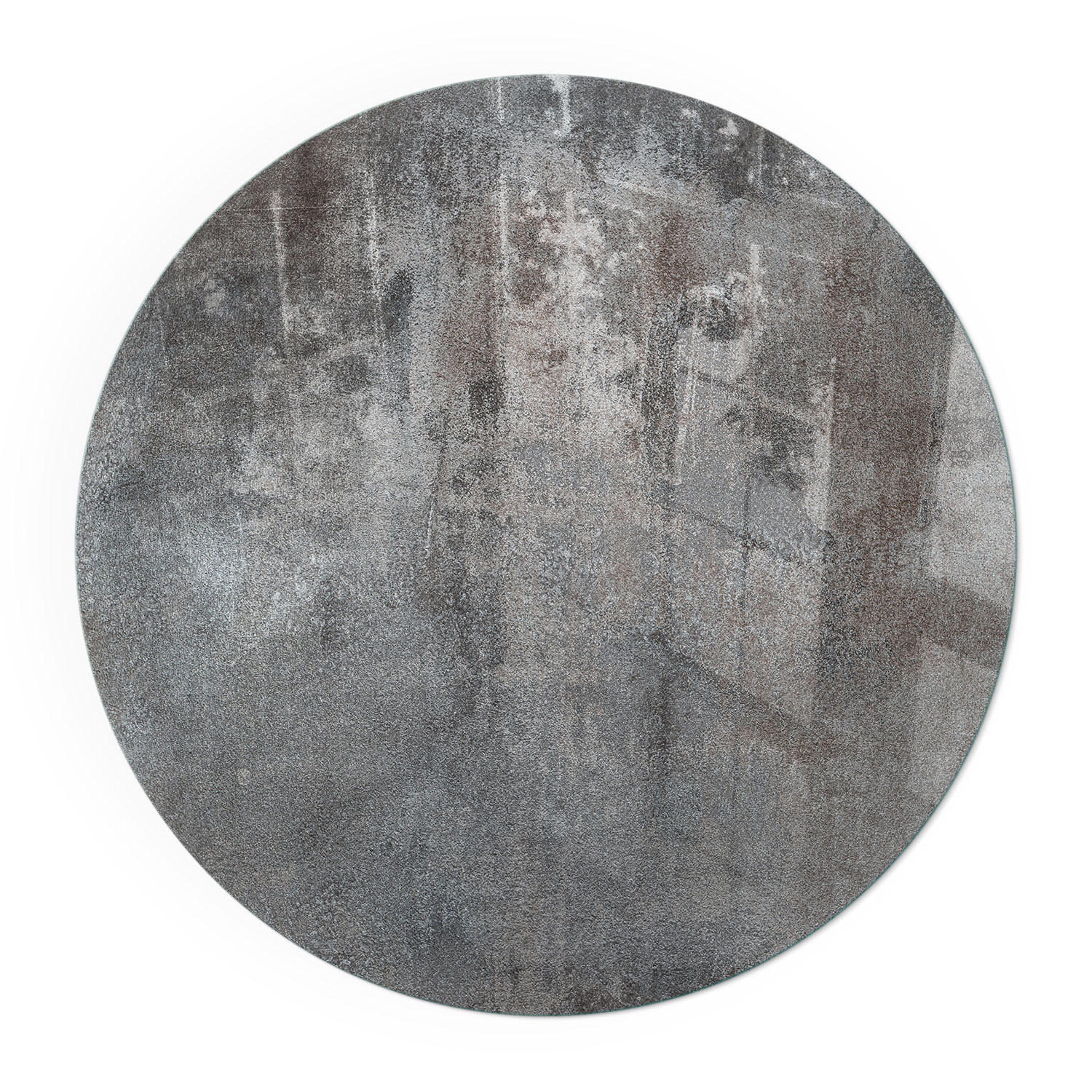 GLASPLATTE für Kamin Ø 100 cm - Grau, Glas (100/100/0.4cm) - TULUP