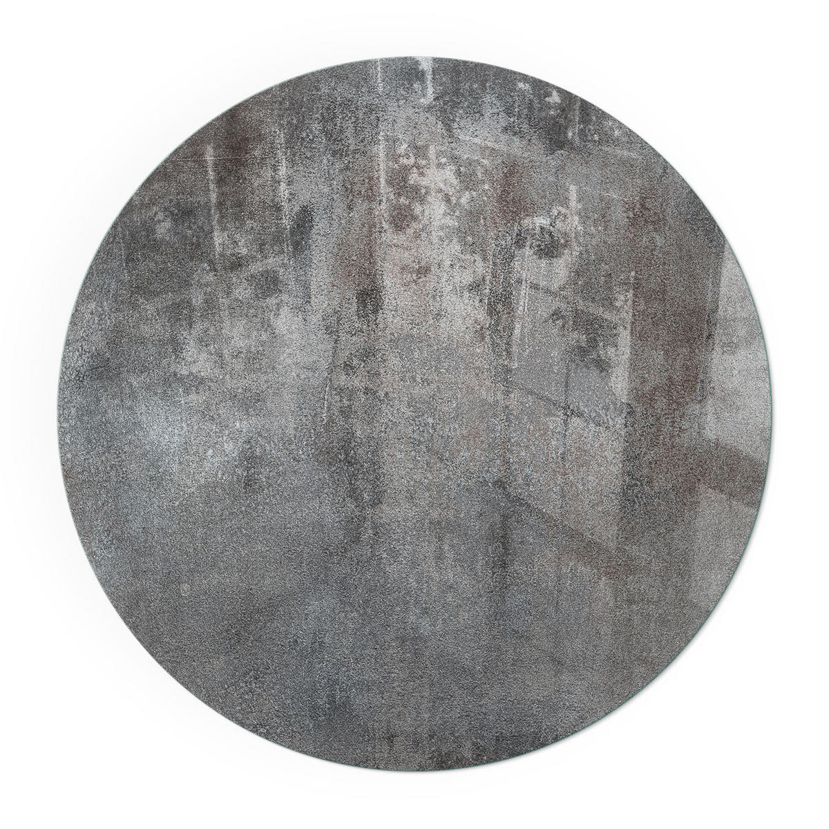 GLASPLATTE für Kamin Ø 100 cm - Grau, Glas (100/100/0.4cm) - TULUP