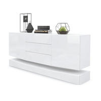 SIDEBOARD City Fronten in Weiß Hochglanz - Weiß Hochglanz, Holzwerkstoff (178/82/39cm) - Vladon
