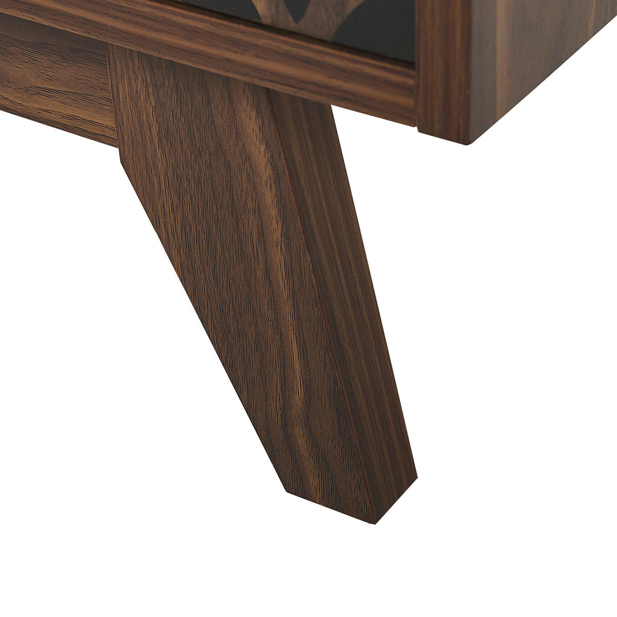 TV OMARICA temno rjava, črna Prescot 40/140/45 cm - temno rjava, leseni material (140/45/40cm) - Beliani