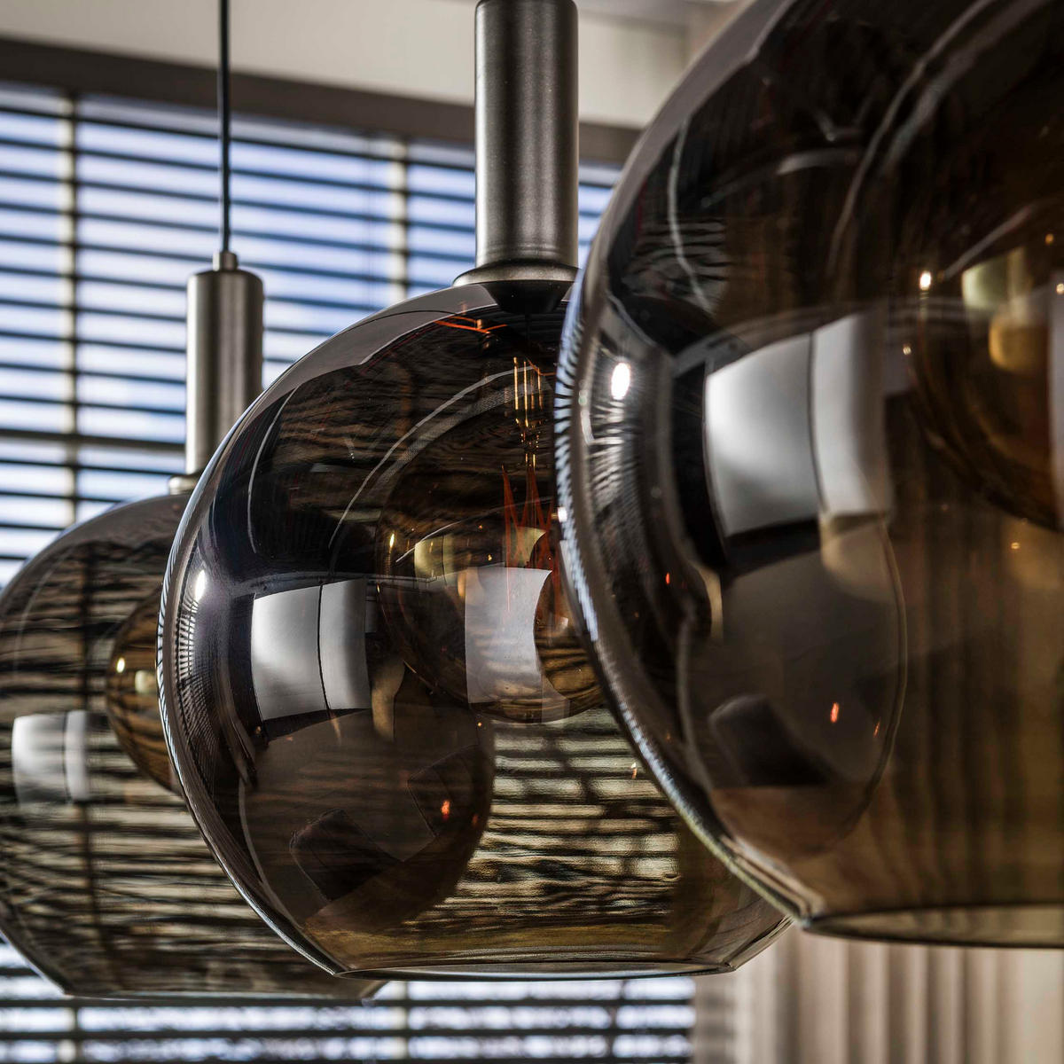 HÄNGELEUCHTE Sfera Braun 30/115/150 cm - Braun, Glas (30/115/150cm) - Hoyz Collection