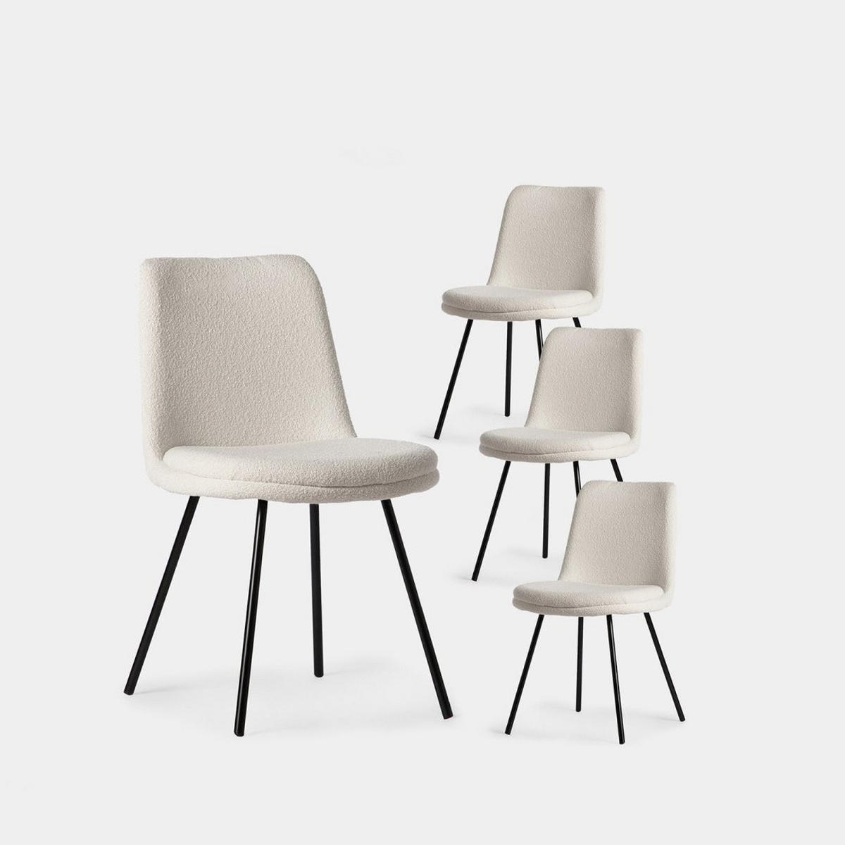 ESSZIMMERSTUHL Tera Beige 46 cm x 83 cm 4er-Set - Beige, Textil (46/83/61cm) - Klast Home