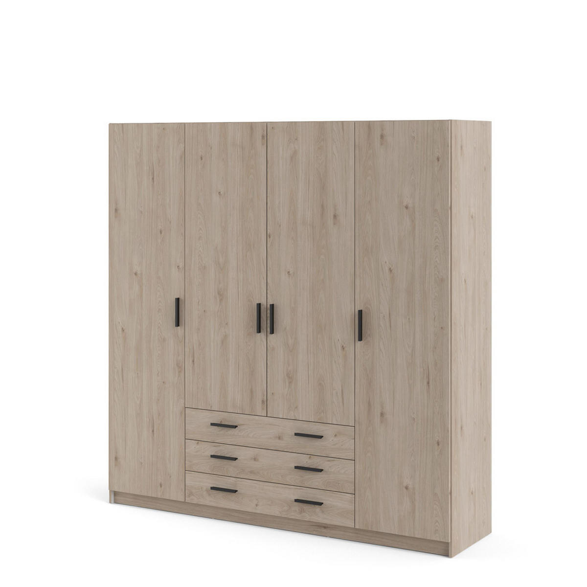 KLEIDERSCHRANK Hickory-Dekor - Braun, Holzwerkstoff (196/201/50cm) - ebuy24