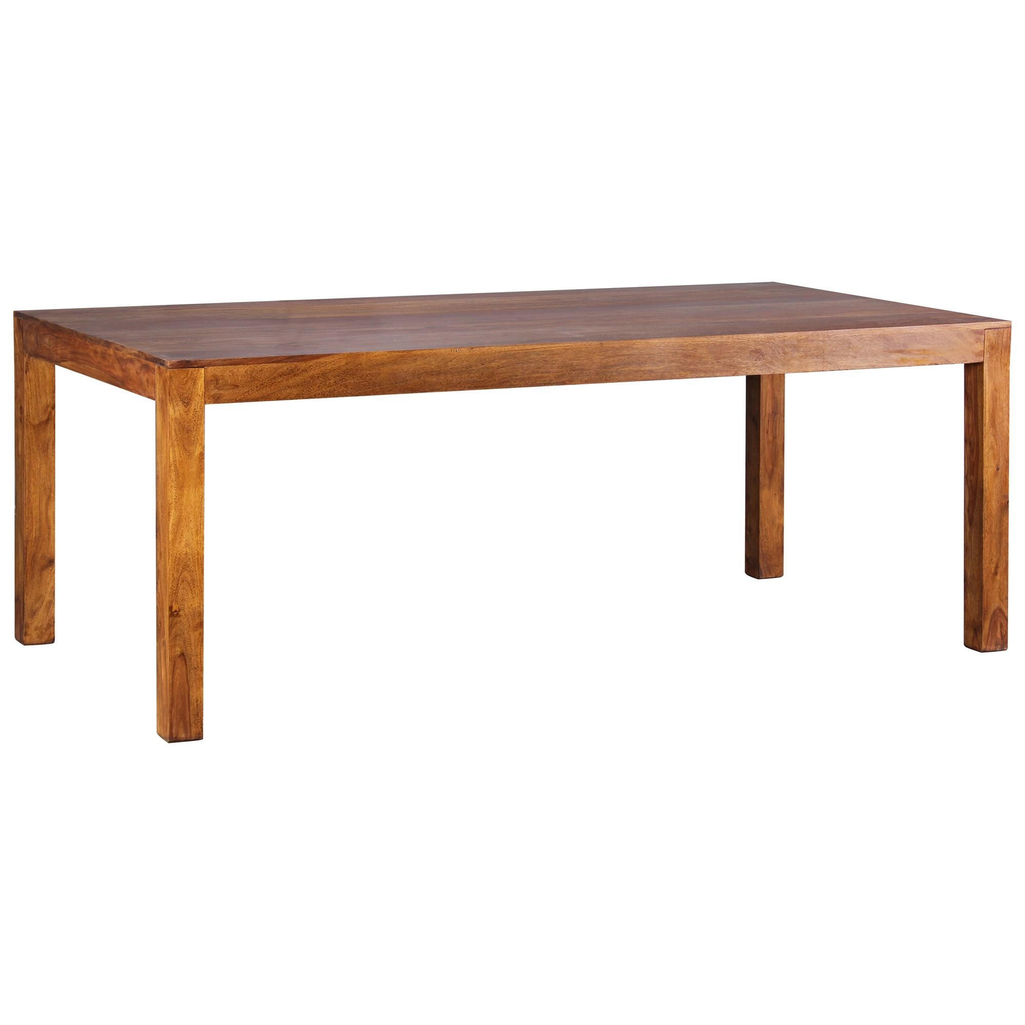 ESSTISCH Massivholz Akazie Rechteckig Handgefertigt NAKO, Braun 200x100x76 cm - Dunkelbraun/Braun, Holz (100/200/76cm) - KADIMA DESIGN