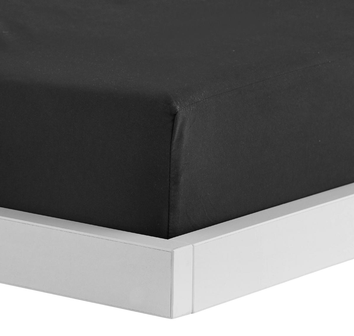 SPANNBETTLAKEN Micros - Schwarz, Textil (200/220cm) - home&you