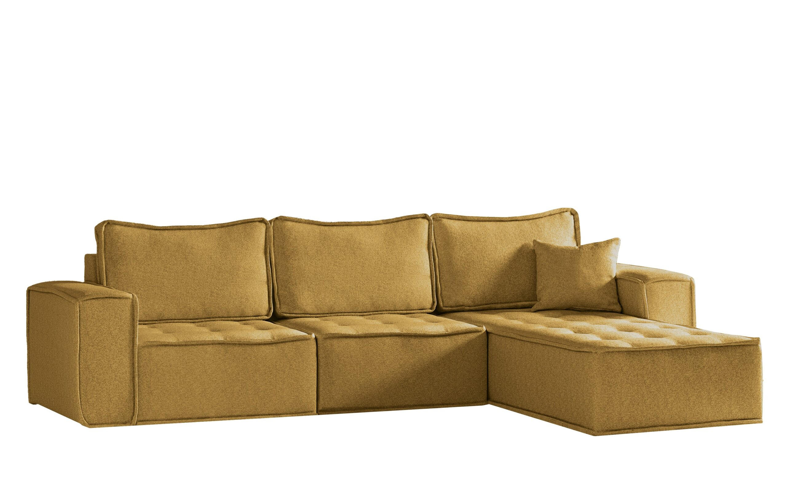 ECKSOFA L-förmige Bohoo-Maxi Gelb Rechts - Gelb, Holz (292/192cm) - Kaiser Möbel