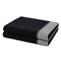 DUSCHTUCH Brooklyn 2er-Set - Schwarz, Textil (80/150cm) - MÖVE