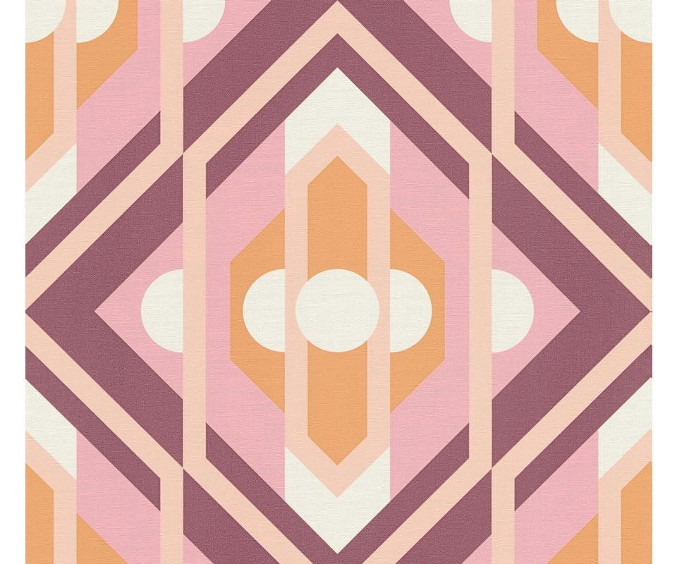 VLIESTAPETE Orange 53/850 cm - Pink, Textil (53/1cm) - KUNSTLOFT