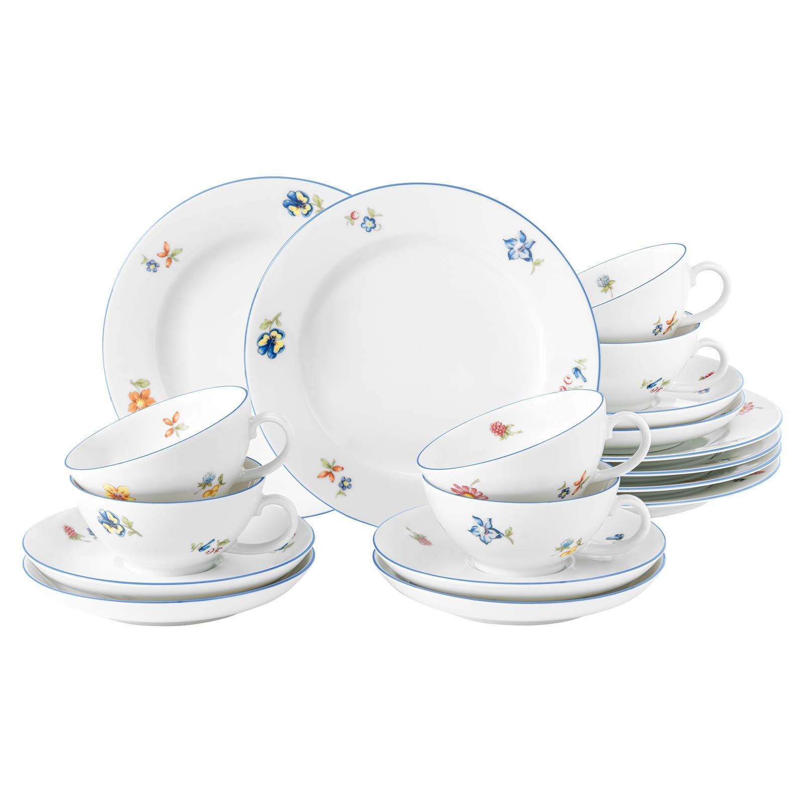TEESERVICE Sonate Nostalgie bunt 18er Set - Multicolor, Keramik (1/1/1cm) - Seltmann Weiden