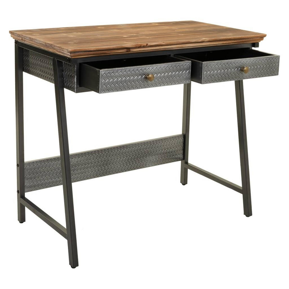 KONSOLENTISCH aus Metall und Holz, 84x46x75cm - Multicolor, Holz (46/84/75cm) - Wanderlust