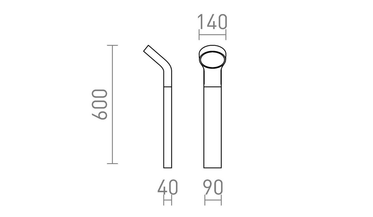 AUSSENLEUCHTE ELIA Anthrazitgrau 9 W IP44 - Grau, Metall (15/145/60cm) - Rendl