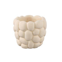 TOPF Mikay Weiß 22/22/19cm - Weiß, Stein (19cm) - PTMD Collection