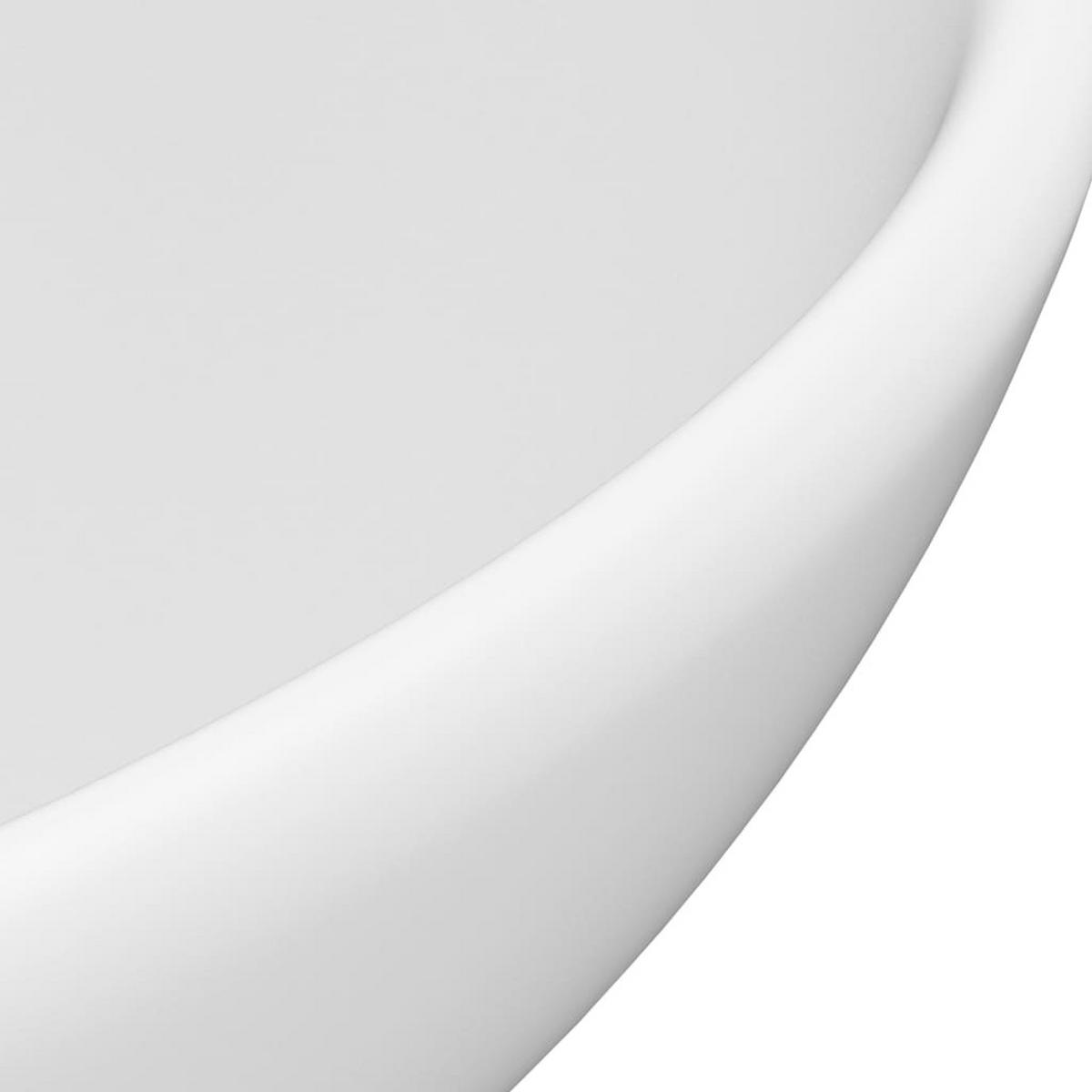 WASCHBECKEN Luxus Rund Matt Weiss 32,5/14 Cm Keramik - Weiß, Keramik (32.5/14/32.5cm) - vidaXL