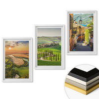 WANDBILDER 3er-Set - 40x60 cm Weißer Rahmen - Italienische Landschaften, Flussstraße - Weiß, Kunststoff (40/60cm) - ArtPrintCave