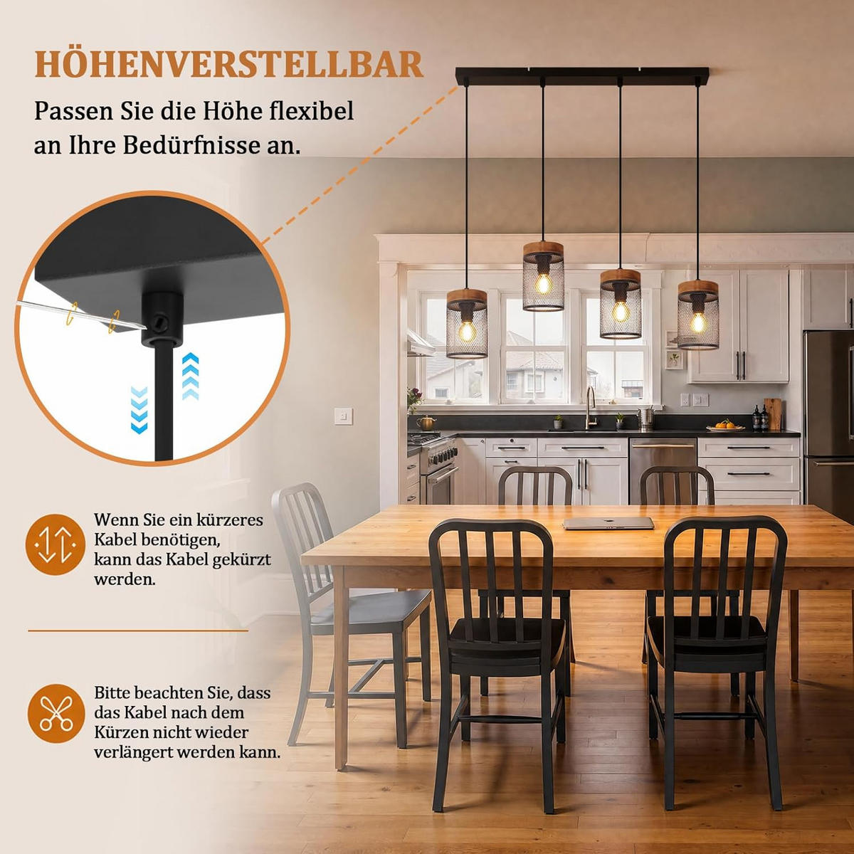 PENDELLEUCHTE 10/65/150cm - Schwarz, Metall (65/10/150cm) - Nettlife