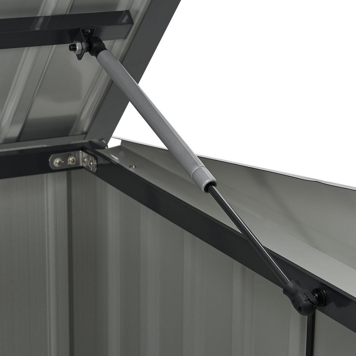 MÜLLTONNENBOX Namur Grau - Anthrazit, Metall (200/128/105cm) - Juskys