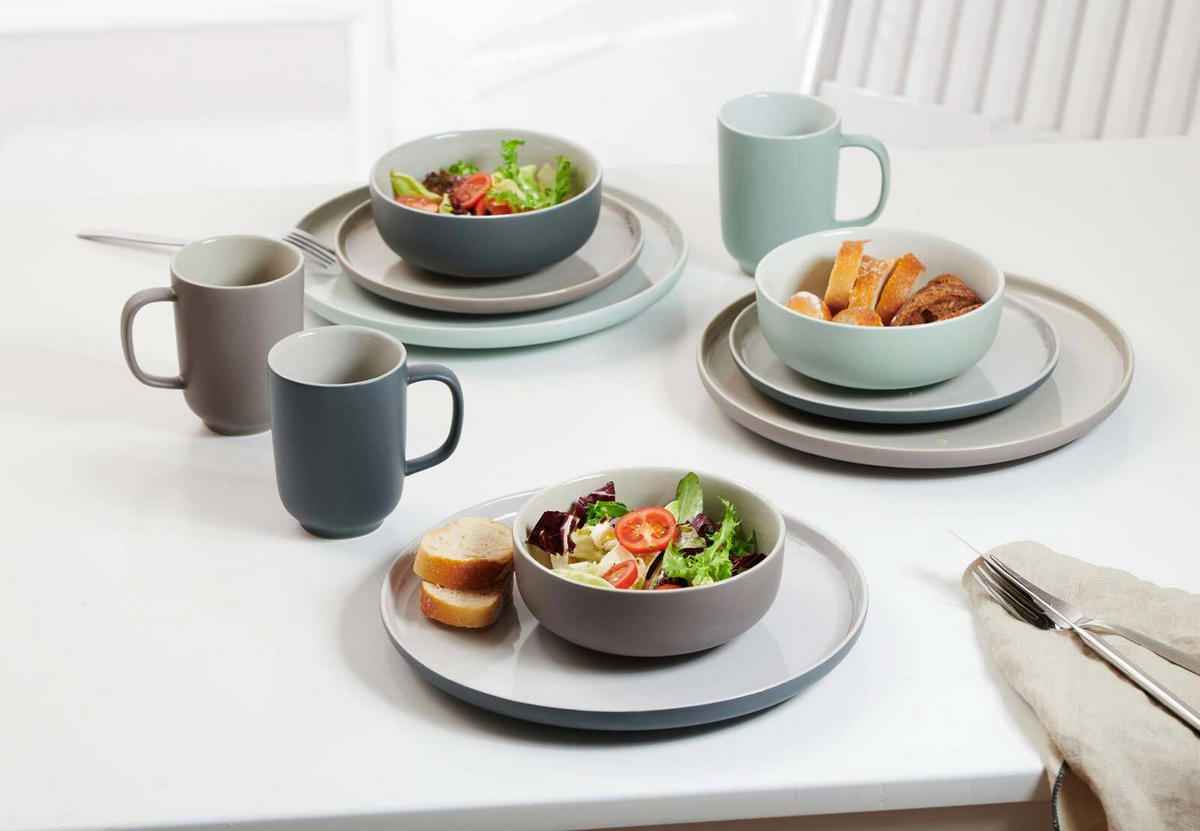 DESSERTTELLER Jasper Taupe ø 19.0 cm 6er Set - Taupe, Keramik (19cm) - Ritzenhoff Breker
