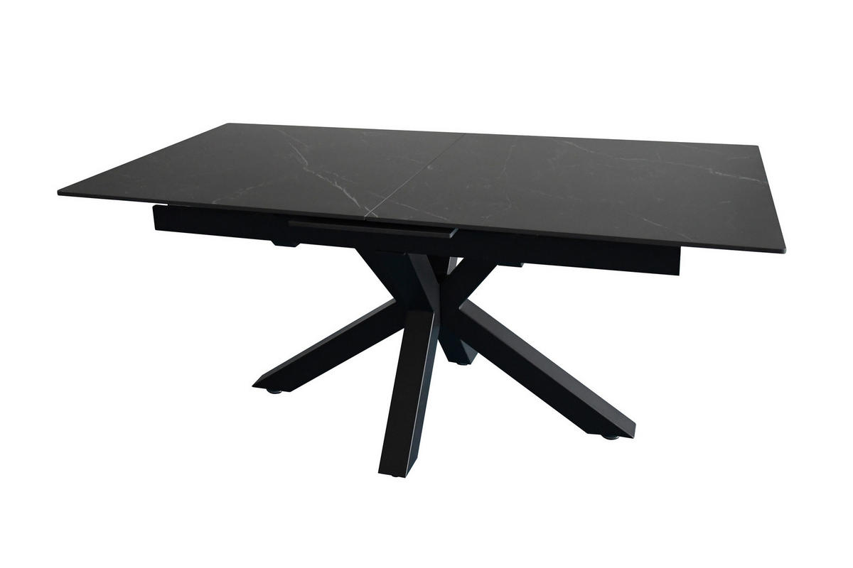 ESSTISCH MILLIE - Schwarz, Keramik (90/180/76cm) - SAM