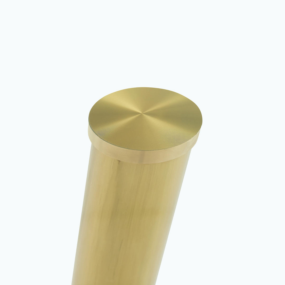 ESSTISCH rund aus Glas mit Metallgestell Gold - Goldfarben, Metall (89/89/76cm) - Meubliv