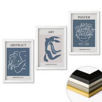 WANDBILDER 3er-Set - 20x30 cm Weißer Rahmen - Matisses stilvolle abstrakte Muster - Weiß, Kunststoff (20/30cm) - ArtPrintCave