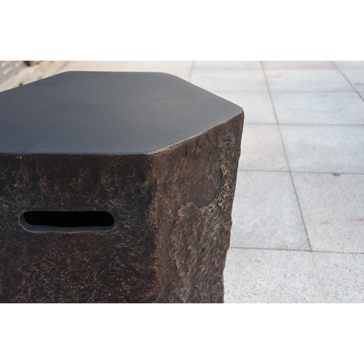 ABDECKUNG für 11 kg Gasflaschen in Basalt-Optik - Graubraun, Stein (44/70/53cm) - Elementi