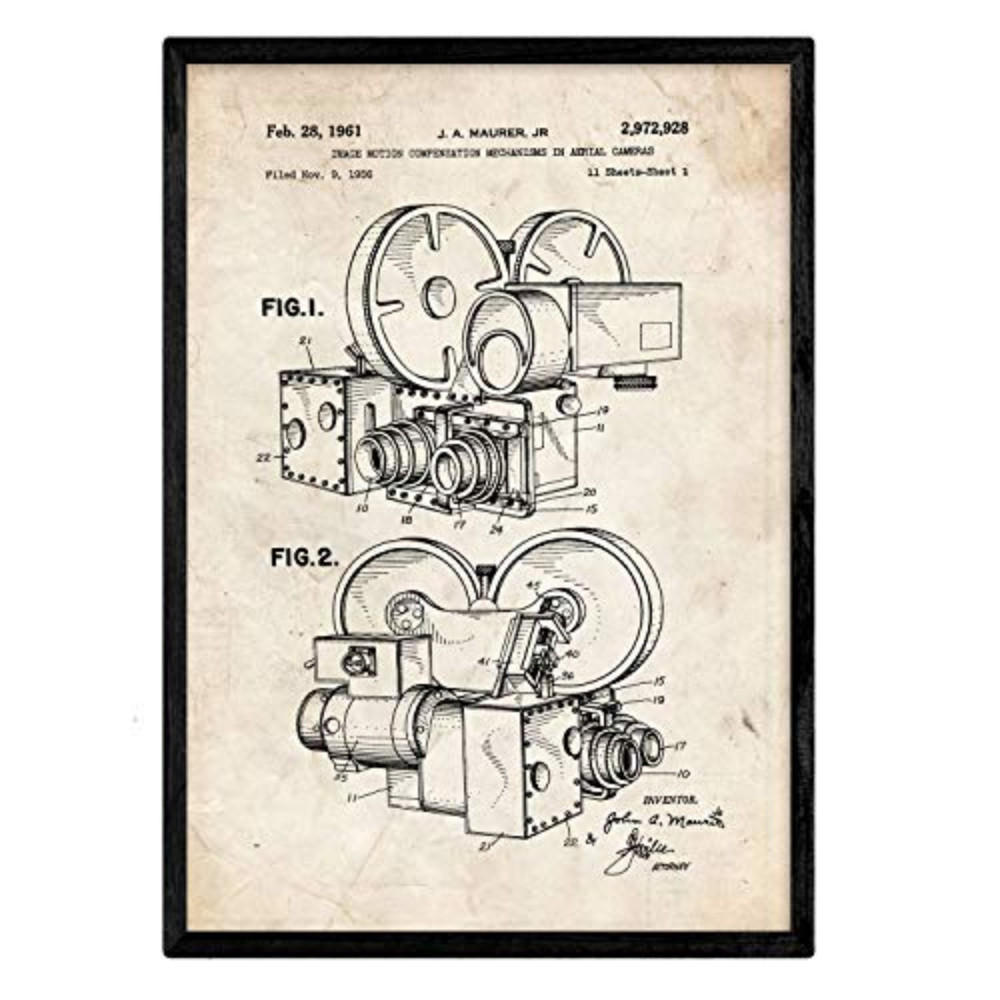 POSTER Bewegungsbild Compensator Patent A3 Rahmenlos - Klar, Papier (29.7/5/42cm) - Nacnic