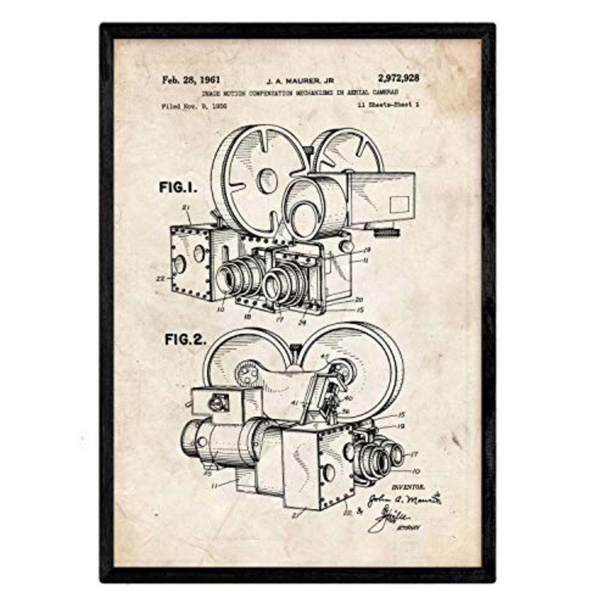 POSTER Bewegungsbild Compensator Patent A3 Rahmenlos - Klar, Papier (29.7/5/42cm) - Nacnic