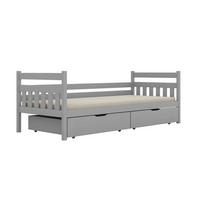 BETT 90/200 David Grau - Grau, Holz (90/200cm) - Petits-meubles