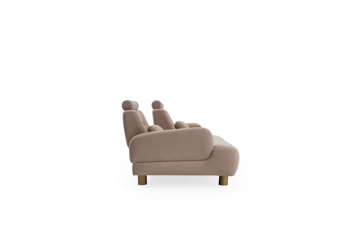 SITZGARNITUR Sandy Stellvariante:3+1 - Beige, Holz/Textil (230/90/100cm) - Villa Möbel