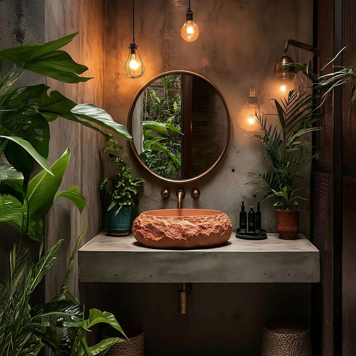 AUFSATZWASCHBECKEN Rea Mika Terracotta - Orange, Kunststoff (38/15/50cm) - REA