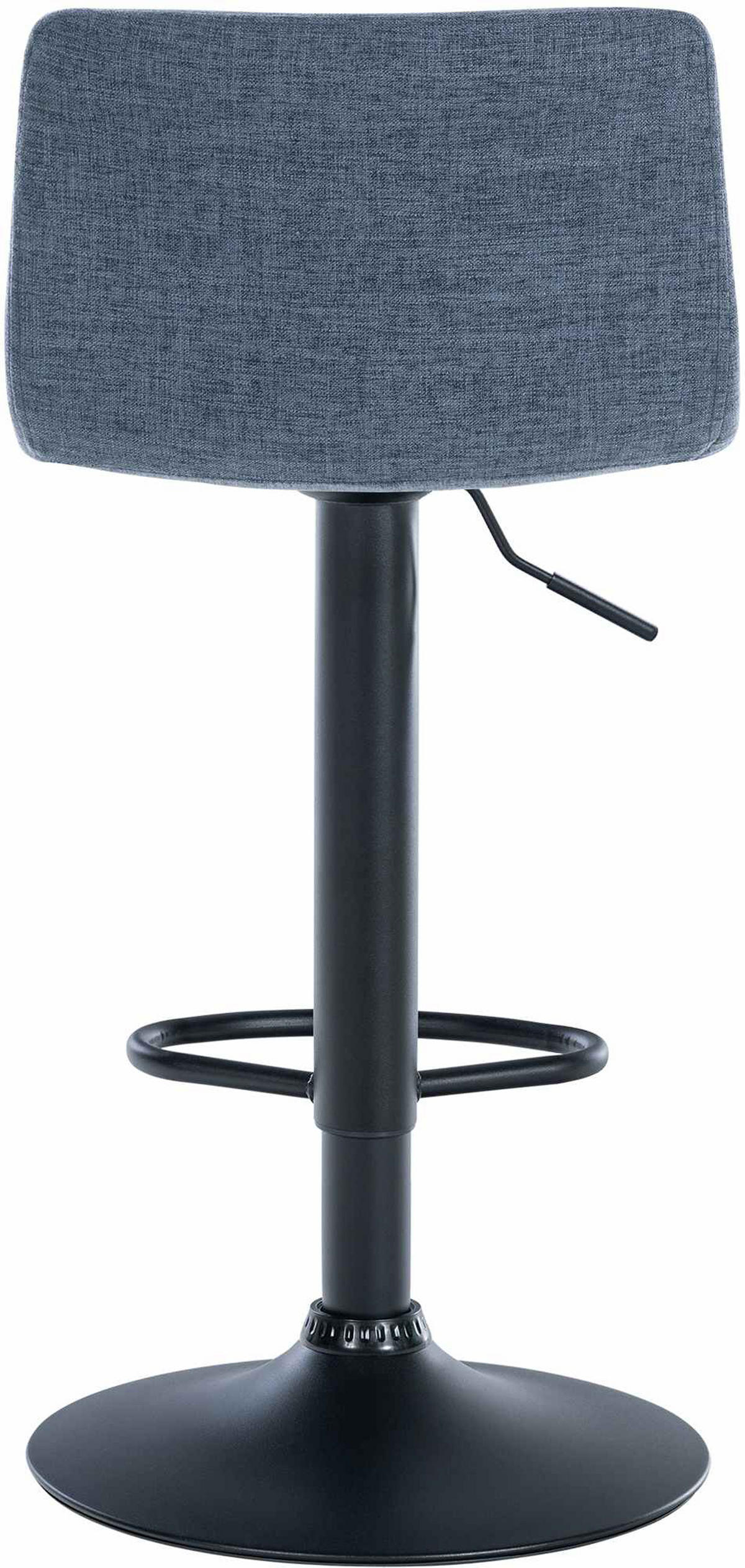 BARHOCKER Brandon Stoff blau - Blau/Schwarz, Textil/Metall (39/104/36cm) - TPFLiving