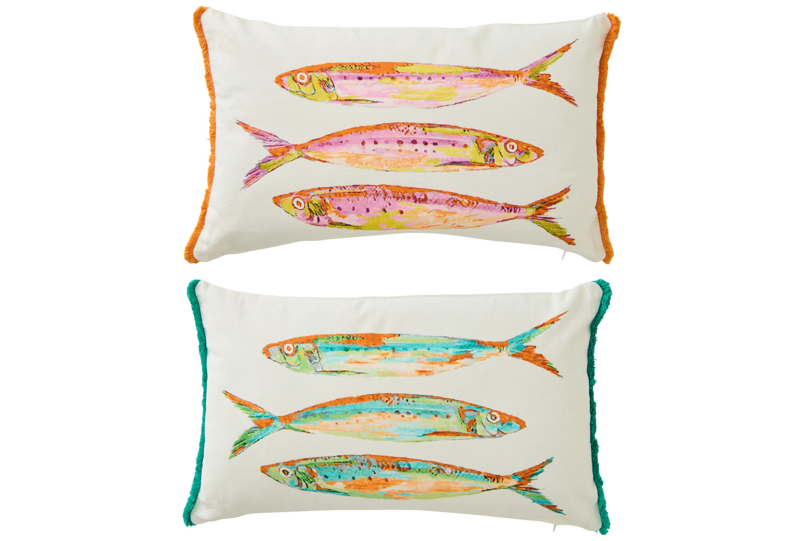 KISSEN SARDINEN Multi - Multicolor, Textil (30/50cm) - J-Line