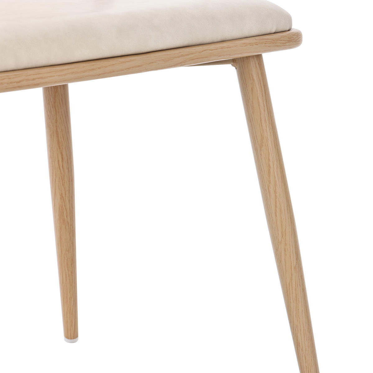 ESSZIMMERSTUHL 4er-Set PU-Sitz, Rattan-Rückenlehne, Beige - Sonoma Eiche, Naturmaterialen/Textil (50/80/56cm) - Urban Meuble