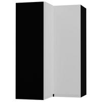 ECKHÄNGESCHRANK Avellino W14/60 Schwarz / Weiß Acryl Matt 60 / 60 / 96cm - Schwarz/Weiß, Holz/Holzwerkstoff (60/96/60cm) - Feldmann-Wohnen