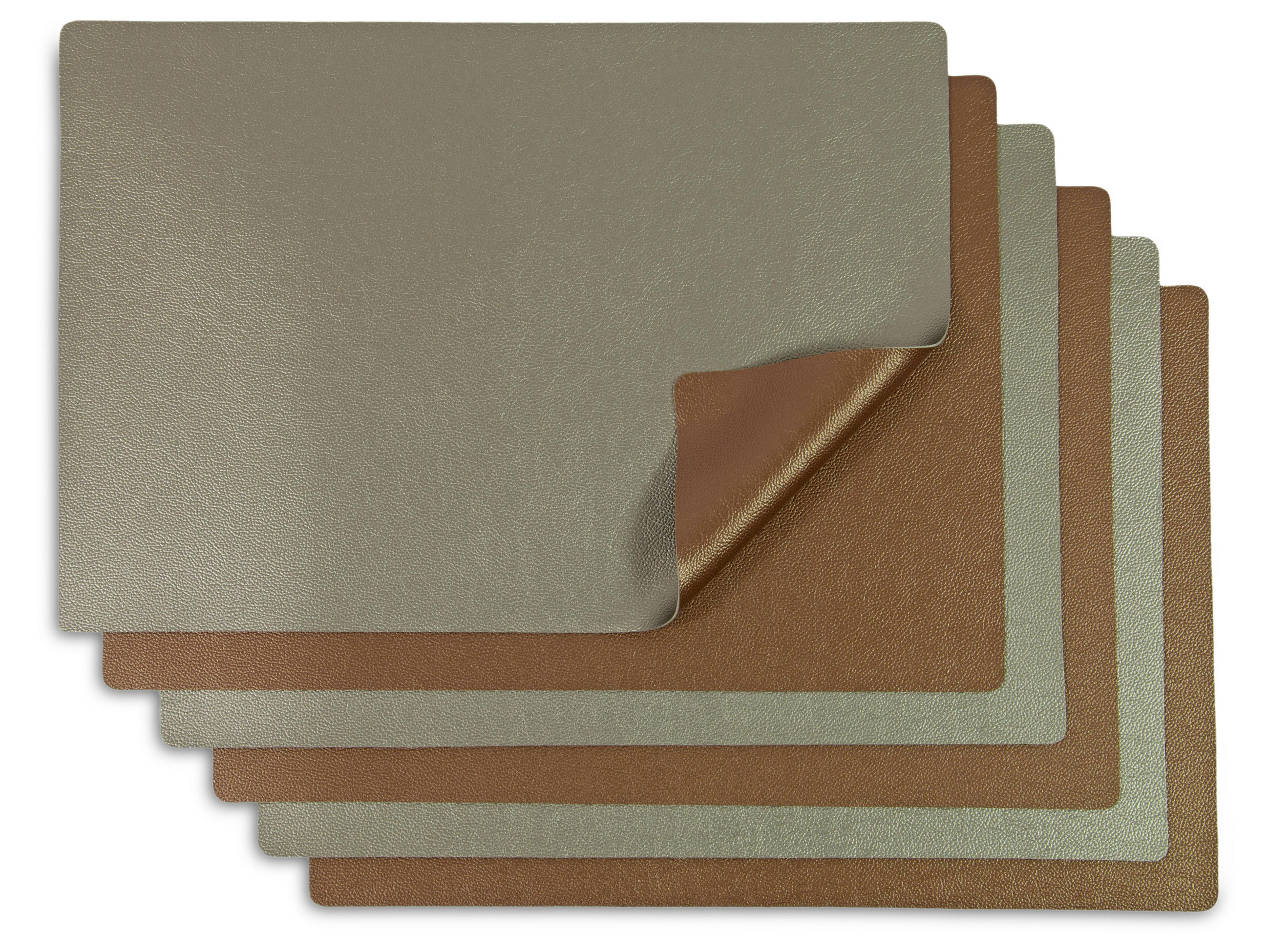 TISCHSET, 6er-Set, 30x42 cm, wasserdicht, aus PVC und Polyester, Grau - Grau, Textil (42/30/1cm) - Zollner